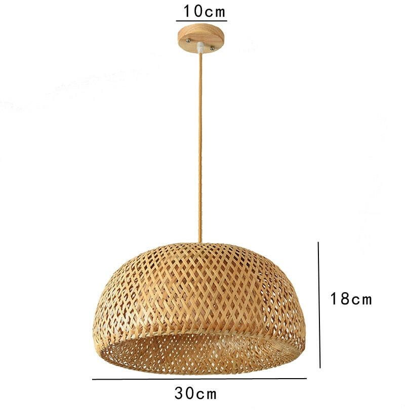 Chic Bamboo Zen Pendant Light - Handwoven Natural Hanging Lamp